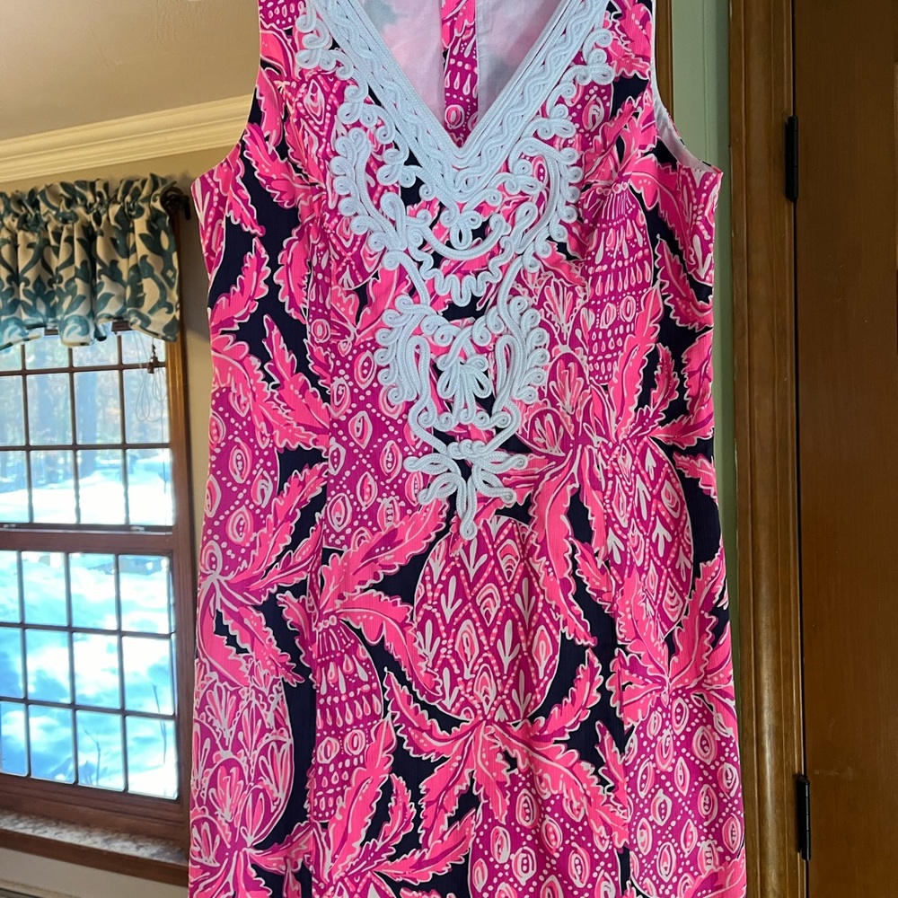 Lilly Pulitzer Pink and White Patterned Mini Dress